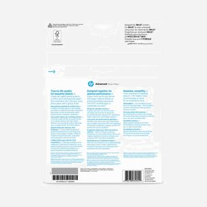 HP Papier Photo Advanced Glacé A4, 250 g/m², 210 x 297 mm, 25 feuilles, Finition Gloss, Q5456A - Usage Professionnel, Température 15-30°C - Miniature 3
