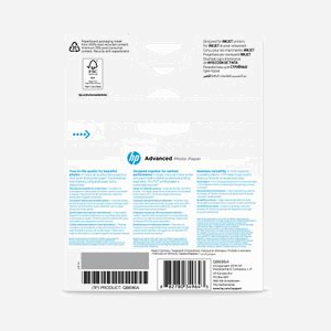 HP Papier Photo Advanced Gloss 250 g/m² 13x18 cm (127x178 mm) 25 feuilles - Impression Jet d'Encre - Réf: Q8696A - Miniature 3
