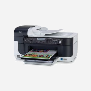 HP OfficeJet J6410 - Imprimante Jet d'Encre Thermique A4 Couleur 4800x1200 DPI 8.2ppm Noir, Copie/Scan/Fax Couleur, Ethernet, Lecteur de Cartes, LCD - Miniature 4