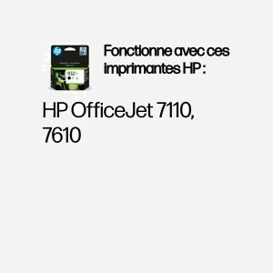 HP 932XL Cartouche d'encre noire pigmentée, haut rendement (1000 pages), 22.5 ml, Original CN053AE, pour imprimantes jet d'encre HP 932 - Miniature 2