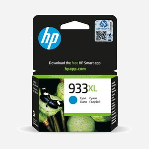 HP 933XL Cartouche d'Encre Cyan Jet d'Encre à Pigments, 8.5ml, 825 pages, Haut Rendement (XL), Code OEM CN054AE, Température 5-35°C