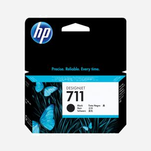 HP Cartouche d'encre noire DesignJet 711 (CZ129A), 38ml, Encre à Pigments, pour DesignJet T120/T520 ePrinter Series