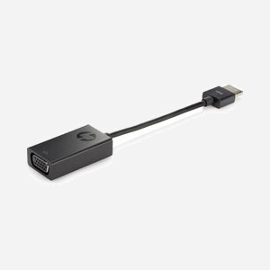 HP Adaptateur HDMI Mâle vers VGA Femelle - 0.045m - Noir - Compatible HP Folio, Envy, SpectreXT, ProBook, séries 400 et 600.