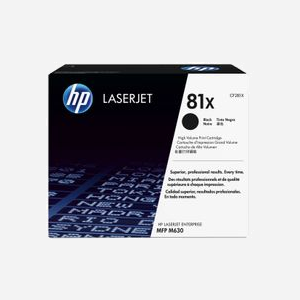 HP Toner LaserJet 81X Noir CF281X, Rendement Élevé (XL) 25000 pages, Original, Technologie Laser, 10-32.5°C, 391x193x327mm, Japon