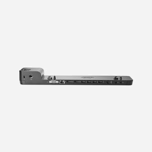 HP Station d'Accueil UltraSlim 2013 (D9Y32AA#ABB) : 4x USB 3.2 Gen 1, 2x DisplayPort, VGA, Ethernet, Audio, Compatibilité HP EliteBook, 44x368x107mm, 760g - Miniature 4