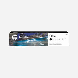Cartouche HP PageWide 981A Noir Original (J3M71A) - Encre Pigmentée, Rendement Standard 6000 Pages, Jet d'Encre, 69ml, 215x35x47mm