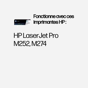 HP Toner LaserJet 201A Cyan CF401A, Rendement Standard 1330 Pages, Impression Laser, Compatibilité HP, Dimensions 363x96x111mm - Miniature 2