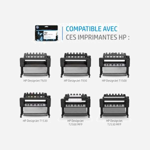 HP 727 Cartouche d'encre DesignJet Magenta F9J77A, Encre à Colorant 300ml, Compatible HP DesignJet T920/T1500/T930/T1530/T2530/T2500 eMFP - Miniature 3