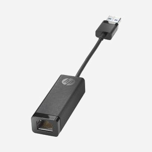 HP Adaptateur USB 2.0 Type-A vers Gigabit LAN RJ-45 Femelle, Débit 1 Gbit/s, Noir, 61x20x14mm, Poids 19g, Référence N7P47AA#AC3 - Miniature 1