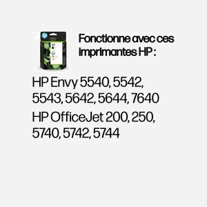 HP 62 Pack 2 Cartouches N9J71AE : 1 Noir Pigment, 1 Couleur Dye, Rendement Noir 200 Pages, Couleur 165 Pages, Jet d'Encre, Compatibilité HP - Miniature 2