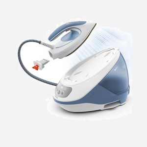 Centrale Vapeur Tefal Express Protect SV9202E0, 2800W, 7.5 bar, 1.8L, débit 130g/min, semelle Durilium AirGlide Autoclean, anti-calc, blanc/bleu, France - Miniature 2