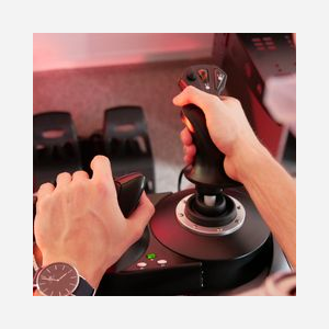 Thrustmaster T.Flight Hotas X Joystick PC - 12 Boutons, 5 Axes, Manette des gaz intégrée, Double gouvernail, Compatible Windows XP SP3/Vista SP1 - Miniature 3