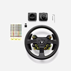Thrustmaster Evo Racing 32R Leather : Volant 32cm PC/PS4/PS5/Xbox, 25 boutons, Palettes magnétiques, Revêtement cuir, Plastron aluminium - Miniature 4