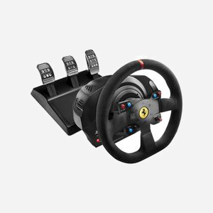 Thrustmaster T300 Ferrari Integral Racing Wheel Alcantara Edition - Volant et Pédalier PC, PlayStation 3/4 - Technologie Analogique/Numérique - Retour de Force - Miniature 1