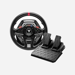 Thrustmaster T128 Volant PC/PS4/PS5 USB, Retour de Force Hybrid Drive, Angle 900°, Pédalier T2PM Magnétique, 13 Boutons, Noir - Miniature 1
