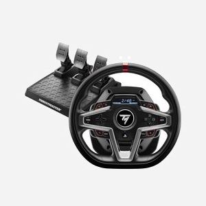 Thrustmaster T248 Volant PC/PS5/PS4 Force Feedback Hybrid Drive, Ecran LCD 25 infos, Palettes magnétiques, Pédalier magnétique 4 modes, USB - Miniature 1