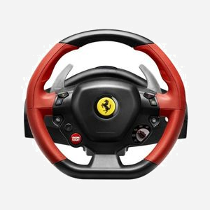Thrustmaster Ferrari 458 Spider Xbox One - Volant et Pédales Filaire, Croix Directionnelle, 370x320x3.15mm, Noir/Rouge, Plug & Play - Miniature 3