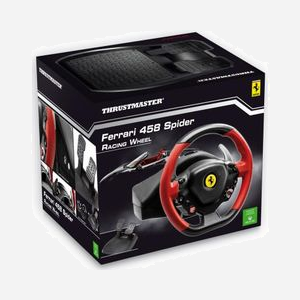 Thrustmaster Ferrari 458 Spider Xbox One - Volant et Pédales Filaire, Croix Directionnelle, 370x320x3.15mm, Noir/Rouge, Plug & Play - Miniature 4