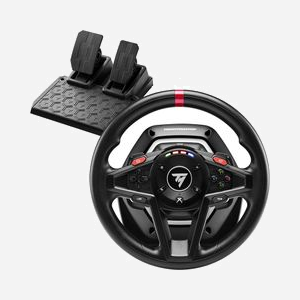 Thrustmaster T128 Volant + Pédales USB Analogique 900° PC, Xbox, Xbox One - Retour de Force Hybrid Drive - Pédalier T2PM - 13 Boutons Programmables
