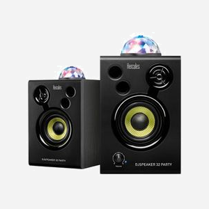 Hercules DJ Speaker 32 Party Noir - Enceintes 2.0, 30W RMS, Amplificateur intégré, Entrée RCA, 135x155x235mm - Miniature 2