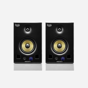 Hercules Enceintes de monitoring 80W RMS 50-20000Hz Woofer 5" MDF Noir, Entrée XLR, Dimensions 218x230x310mm, la paire. - Miniature 2