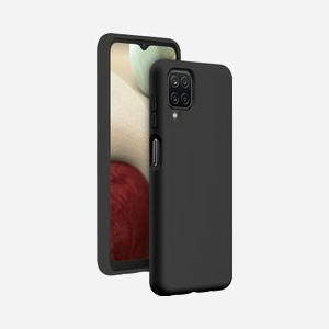 BIG BEN COVSOFTGA12B Housse de protection en silicone noir pour Galaxy A12 6.5" avec doublure microfibre, résistant aux chocs et rayures, compatible recharge sans fil - Miniature 1