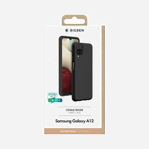 BIG BEN COVSOFTGA12B Housse de protection en silicone noir pour Galaxy A12 6.5" avec doublure microfibre, résistant aux chocs et rayures, compatible recharge sans fil - Miniature 3