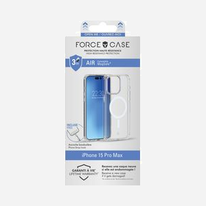 BIG BEN FCAIRMAGIP15PMT : Coque iPhone 15 Pro Max 6.7" Transparente, Anti-choc 3m, Air Cushion, Système Tryax 3D, Compatible MagSafe, 50% Recyclé GRS - Miniature 2
