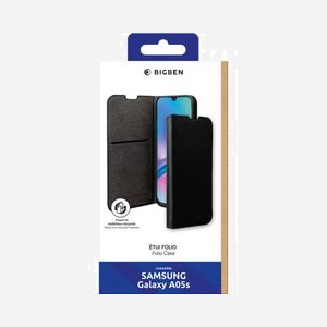 BIG BEN FOLIOGA05S Étui Folio Noir pour Samsung Galaxy A05s 6.7" (17cm), Plastique Recyclé & TPU, Compatible MagSafe, Anti-choc 2m, Porte-carte intégré - Miniature 2