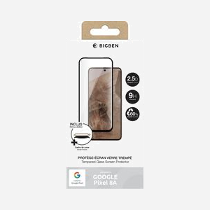 BIG BEN Protection d'écran en verre trempé pour Google Pixel 8A, transparent, finition brillante, avec revêtement oléophobique, cadre entier & kit d'installation. - Miniature 5