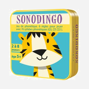 Asmodee Sonodingo CGSONO01 : Jeu de cartes sons, 2-8 joueurs, 60 mois+, Carton/Métal, 55 cartes + règles, 90x28x90mm, 159g, Multi-langues - Miniature 2