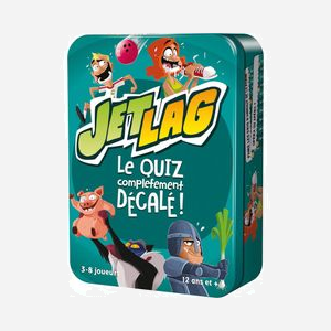 Asmodee Jetlag - Jeu de Quiz en Cartes - 3 à 8 joueurs - Durée 20min - 58 pièces - Français - Âge recommandé 3.6+ ans - Ref CGJET01 - Miniature 2