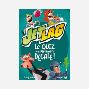 Asmodee Jetlag - Jeu de Quiz en Cartes - 3 à 8 joueurs - Durée 20min - 58 pièces - Français - Âge recommandé 3.6+ ans - Ref CGJET01 - Miniature 1