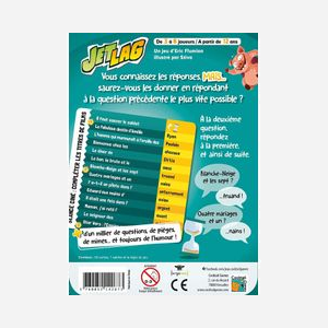 Asmodee Jetlag - Jeu de Quiz en Cartes - 3 à 8 joueurs - Durée 20min - 58 pièces - Français - Âge recommandé 3.6+ ans - Ref CGJET01 - Miniature 3