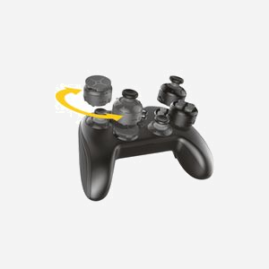 Steelplay Manette Sans-Fil Modulable+ PC/Android/Nintendo Switch, Batterie 500mAh 20h, 14 Boutons Programmables, Gyroscope, Coques Joy-con™ Incluses - Miniature 2