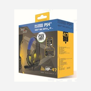 Steelplay HP47 Casque Gaming Filaire Arceau Noir/Jaune, Connectique 3.5mm/USB, Micro Omnidirectionnel, HP 20-20000Hz, Impédance 32 Ohm, 40mm, 2.5m - Miniature 3
