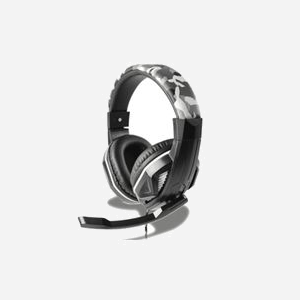 Steelplay HP42 Casque Gaming Filaire Stereo, Arceau Circum-Aural, Micro Boom Omnidirectionnel Amovible, 20-20000Hz, 32 Ohm, 103dB, Câble 2.4m Camo