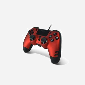 Lexip Metaltech JVAMUL00151 - Manette Filaire USB Rouge Rubis PC/PS4, Touchpad, Programmable, Rétroéclairage LED Multicolore, Câble 3m - Miniature 3