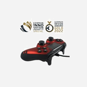 Lexip Metaltech JVAMUL00151 - Manette Filaire USB Rouge Rubis PC/PS4, Touchpad, Programmable, Rétroéclairage LED Multicolore, Câble 3m - Miniature 4
