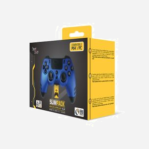 Manette sans fil Steelplay JVAMUL00153 Bleu - PC/PlayStation 4/PlayStation 3 - RF 2.4GHz - Analogique/Numérique - Batterie - Palettes arrière - Câble 1m - Miniature 3