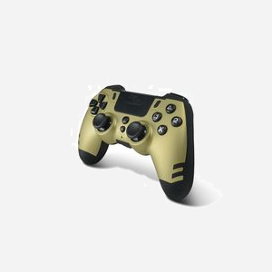 Lexip Metaltech JVAMUL00155 : Manette de jeu sans fil 2.4GHz, PC/PS4, touchpad intégré, batterie 600mAh, boutons programmables, coloris or, câble USB 1m. - Miniature 4