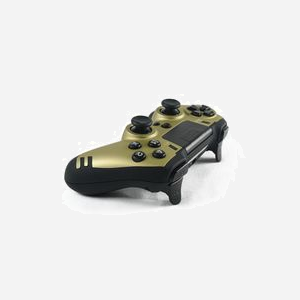 Lexip Metaltech JVAMUL00155 : Manette de jeu sans fil 2.4GHz, PC/PS4, touchpad intégré, batterie 600mAh, boutons programmables, coloris or, câble USB 1m. - Miniature 3