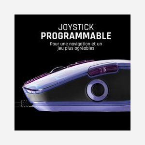 Lexip Souris Optique USB Type-A 12000 DPI PAW3327 avec Joystick et 12 Boutons Programmables, Patins Vitrocéramique, Rétroéclairage Multi, Windows Compatible - Miniature 2