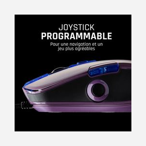 Lexip Souris Gaming TSXLXMS0003 - Optique 12000 DPI, 12 Boutons Programmables, Joystick/Molette, Patins Vitrocéramique, Rétroéclairage Multi, USB Type-A, Windows - Miniature 2