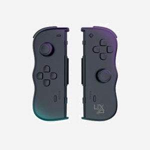 Lexip Adventure Twinpads Noir - Manette Nintendo Switch/OLED, Bluetooth 4.0, Gyroscope, Vibration, Batterie 300mAh (8h), Câble USB-C - Miniature 1