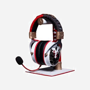 Lexip Support Casque Universel UBXLXHD0001 (160x150x235mm) Or/Rouge/Blanc - Compatible Toutes Marques - Inspiration Assassin's Creed Shadows - Miniature 3