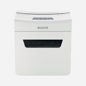 Destructeur de Documents Leitz 80930000 Micro-Broyage P-5, Capacité 3 Feuilles, Panier 10L, Compatible Trombones et Agrafes, 277x179x354mm Gris/Blanc - Miniature 2