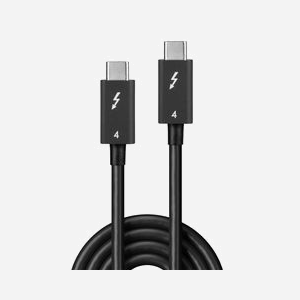 Lindy 31120 Câble Thunderbolt 4 M/M 1m, 40Gbit/s, USB Power Delivery 100W, Résolution 7680x4320, Contacts Or/Nickel, Blindage Magnétique, Noir. - Miniature 2
