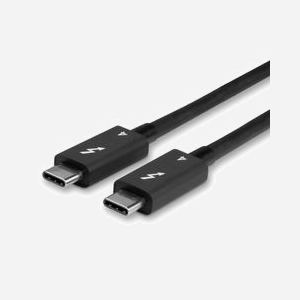 Lindy 31120 Câble Thunderbolt 4 M/M 1m, 40Gbit/s, USB Power Delivery 100W, Résolution 7680x4320, Contacts Or/Nickel, Blindage Magnétique, Noir. - Miniature 4