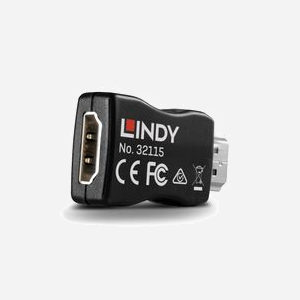 Lindy 32115 Émulateur EDID HDMI 2.0 UHD 4K 60Hz, Bypass HDCP 2.2, Connecteurs HDMI Mâle/Femelle, Support 720p, 18 Gbit/s - Miniature 2